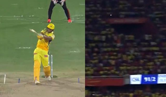 Shot of the Day - Shivam Dube's brutal power launches T Natarajan into the stands - SRH vs CSK IPL 2024
