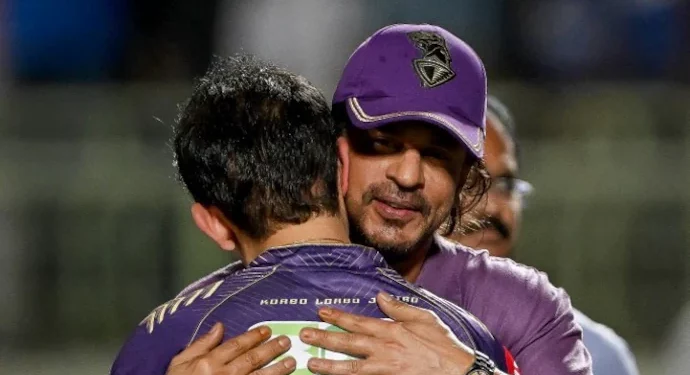 IPL 2024: Following KKR's thrilling victory over DC, Shah Rukh Khan gives Gautam Gambhir warm hug