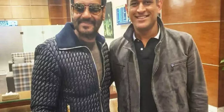 Bollywood actor Ajay Devgn compliments MS Dhoni with a song during the film's promotion