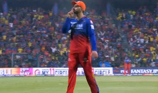 IPL 2024: During the intense Chinnaswamy match, Virat Kohli is spotted shoving CSK supporters