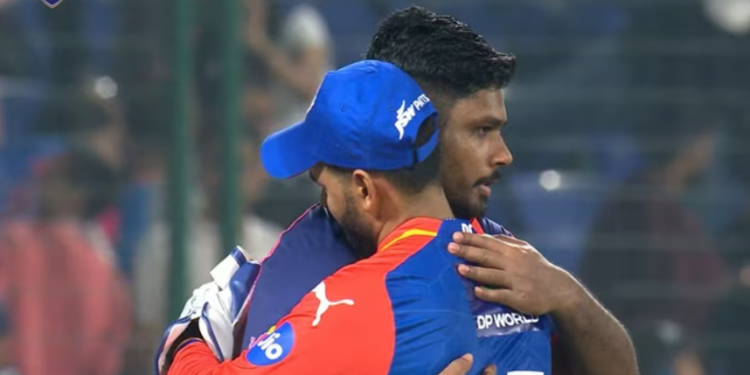 IPL 2024: Rishabh Pant hugs Sanju Samson after a controversial call against DC-RR
