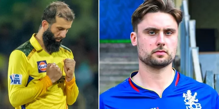 Why won't Moeen Ali and Will Jacks be participating in IPL 2024 Match 68 between RCB and CSK?