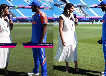 Jasprit Bumrah and Sanjana Ganesan steal the stage with their frank post-match conversation