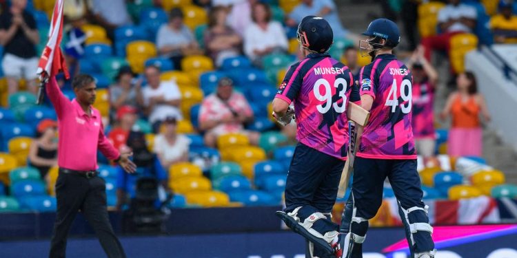 Michael Jones of Scotland responds to Josh Hazlewood's contentious remark, saying, "Let David Warner open the bowling."