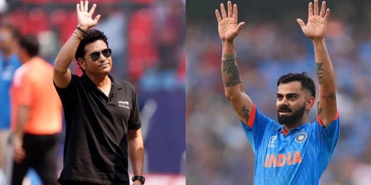 A picture of Virat Kohli and Sachin Tendulkar attending a "Satsang" in New York goes viral
