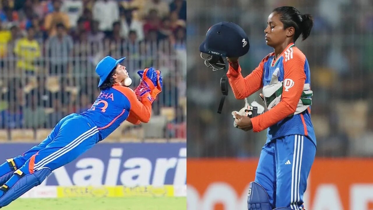 During the first T20I against South Africa, Richa Ghosh sustains a concussion