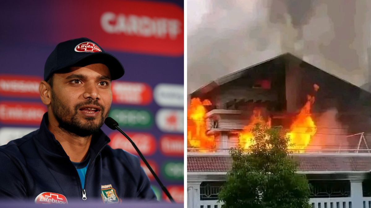 Watch: Amid political unrest in Bangladesh, people set fire to Mashrafe Mortaza's home