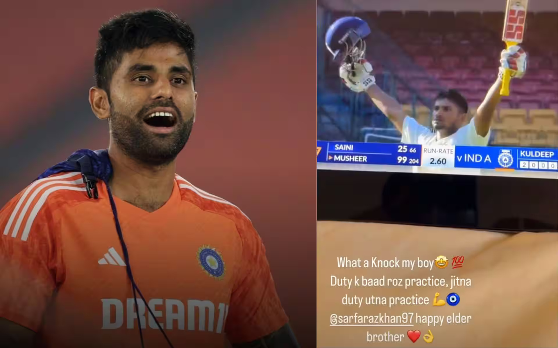 'What a knock Musheer Khan'- Suryakumar Yadav praises Musheer Khan after amazing century in Duleep Trophy 2024