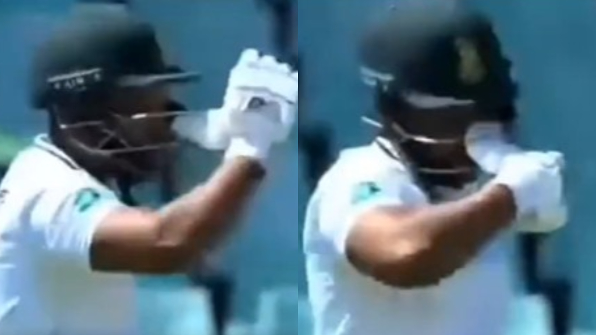Watch: Temba Bavuma's thumb gets stuck in helmet's grill, and South African captain struggles to pull it out