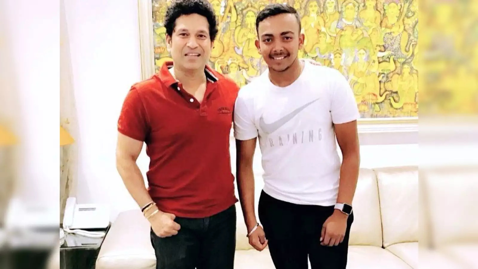'Missed two or three balls under pressure'- Prithvi Shaw recalls meeting Sachin Tendulkar for 1st time