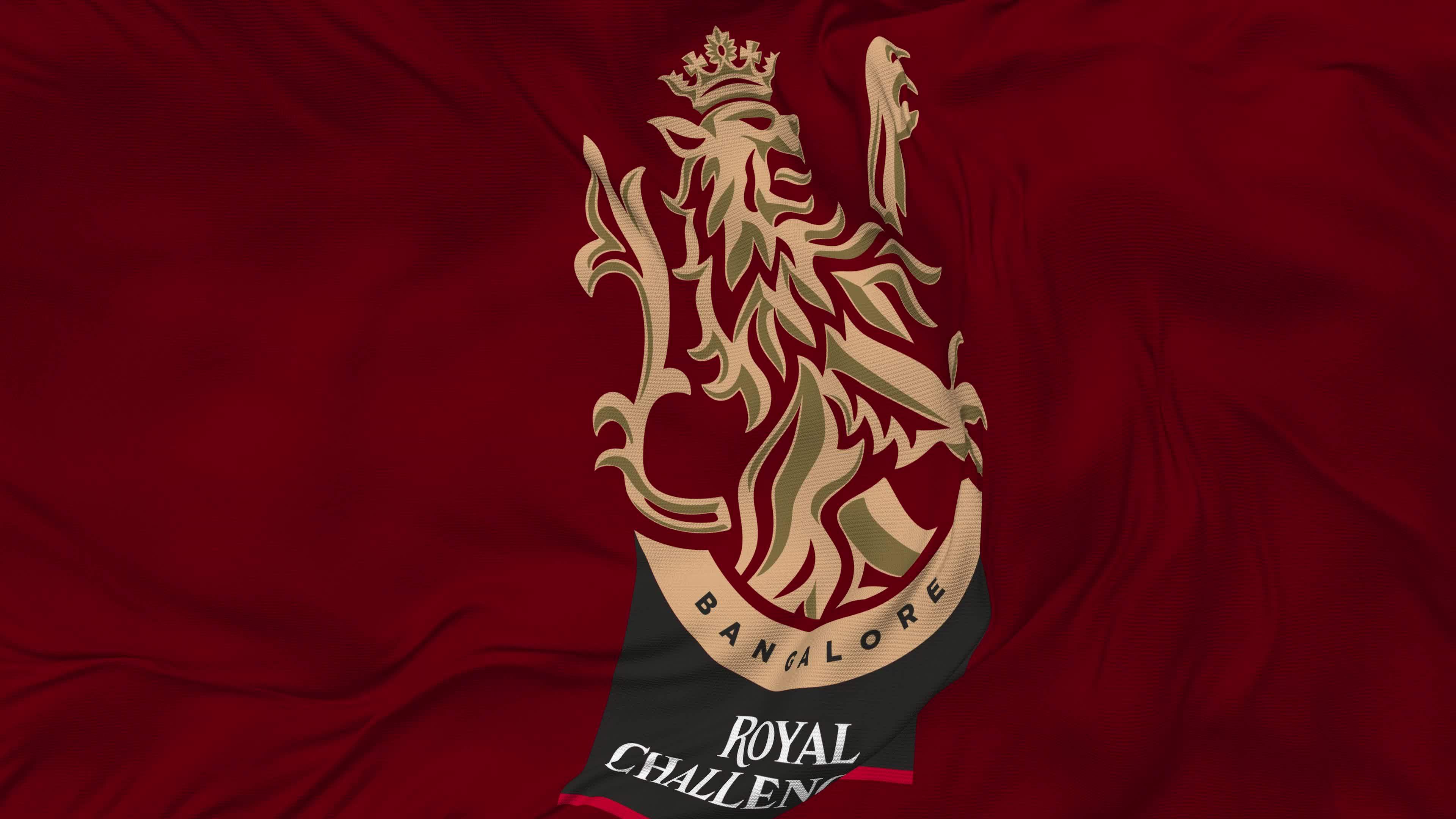 royal challengers bangalore cricket team seamless looping flag waving background indian premier league looped cloth texture slow motion 3d rendering free video