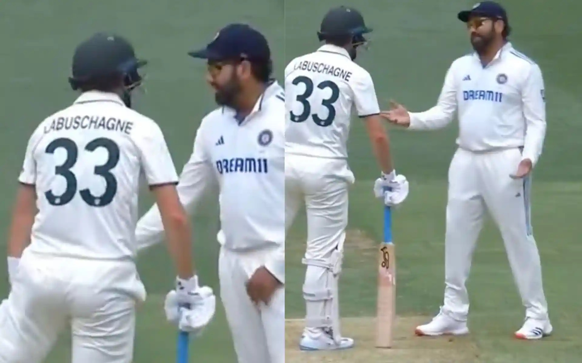 WATCH: Rohit Sharma warns Marnus Labuschagne to stay off danger zone while running