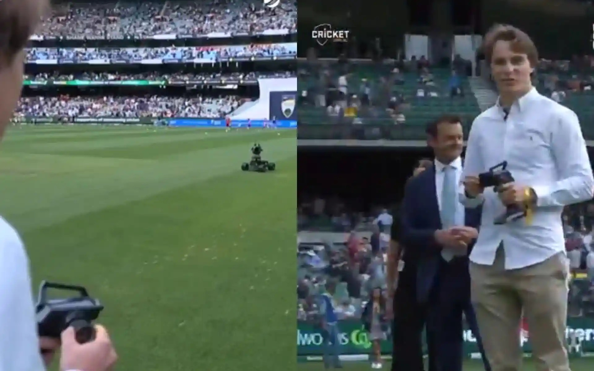 Watch: F1 Driver Oscar Piastri Attends Boxing Day Test at MCG, Drives Buggy Camera