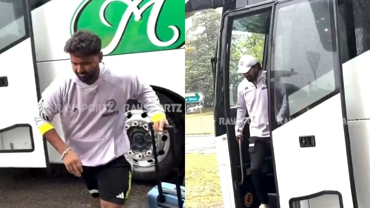Watch: India players walk in rain in Canberra before of tour match