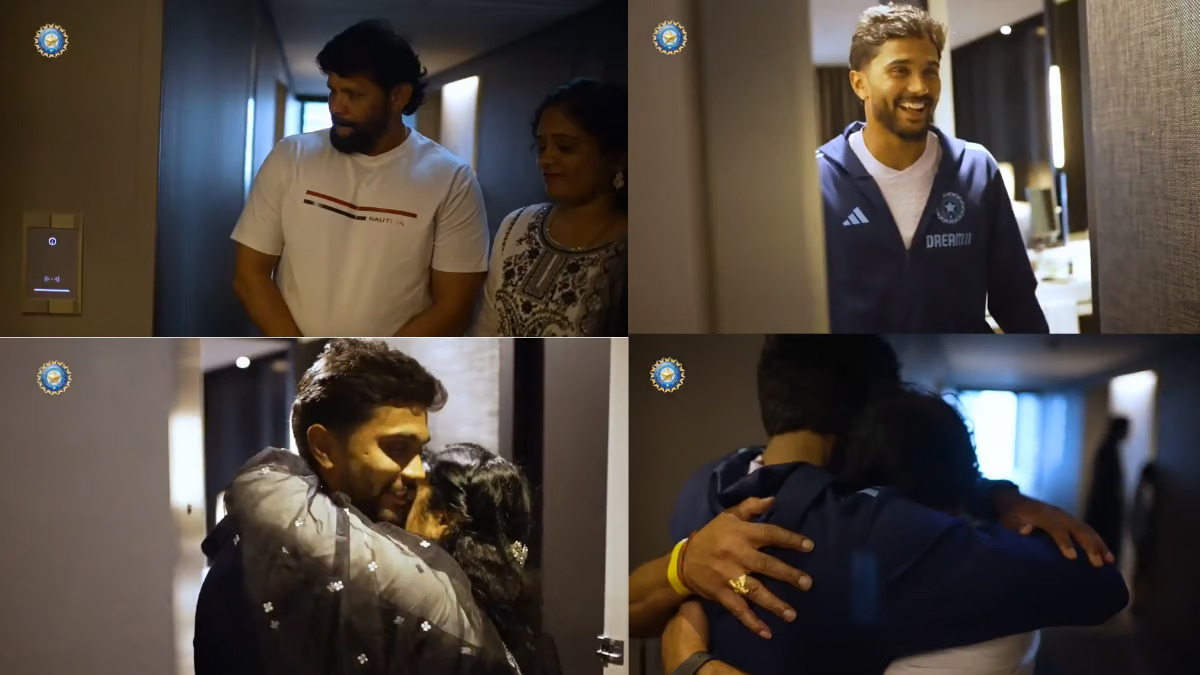 Watch: Nitish Kumar Reddy's family pays him a visit after his 1st Test century