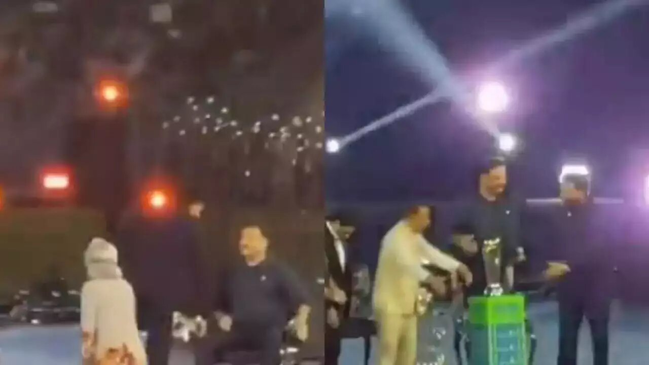 WATCH: Rohit Sharma urges Ravi Shastri to leave corner seat, sit in centre in Wankhede Stadium's 50th anniversary celebration