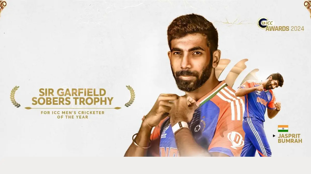 ICC Awards 2024: Jasprit Bumrah wins Sir Garfield Sobers Trophy, named ICC Cricketer of the Year 2024