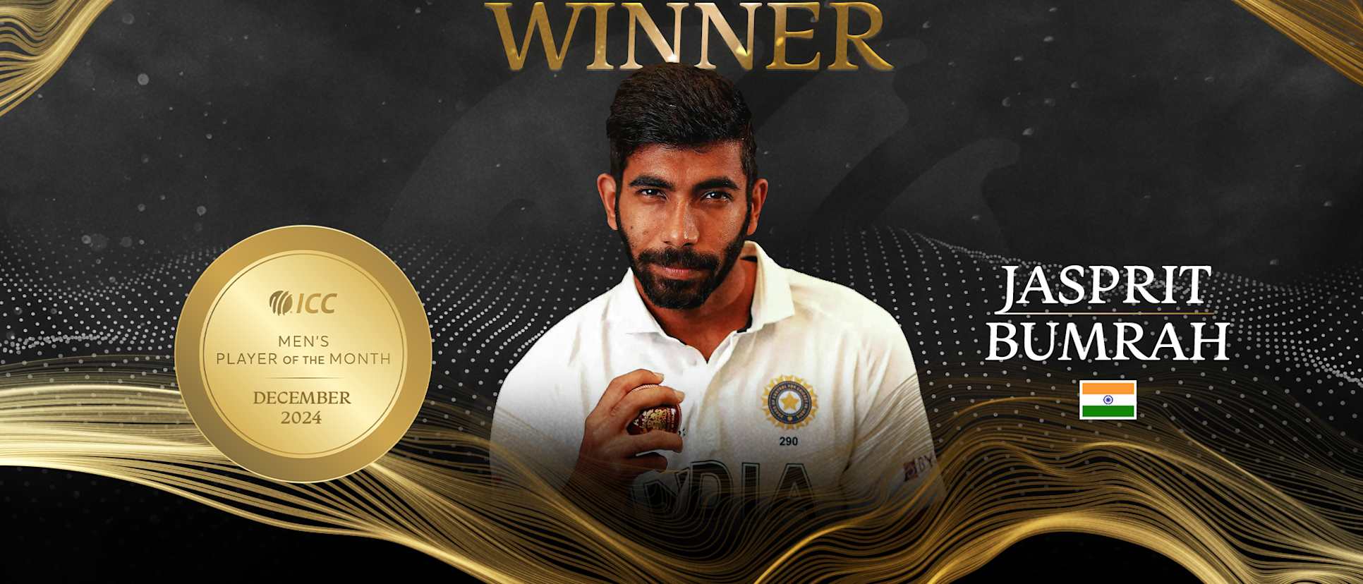 Jasprit Bumrah, Sutherland win in December Player of the Month awards