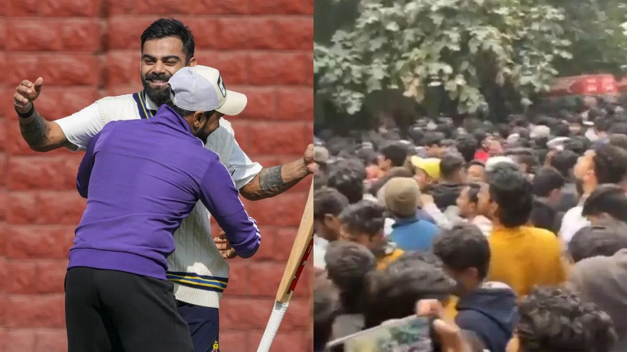 Crowd chaos in Arun Jaitley Stadium upon Virat Kohli's Ranji Trophy return, few fans injured
