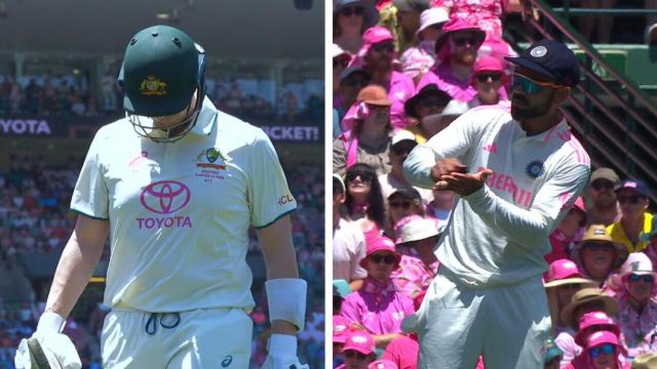 Watch: Virat Kohli mocks SCG crowd with controversial sandpaper gesture after Steven Smith's wicket