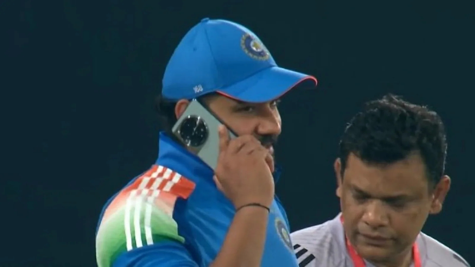 Rohit Sharma's animated phone call soon after Cuttack ODI catches fans' attention