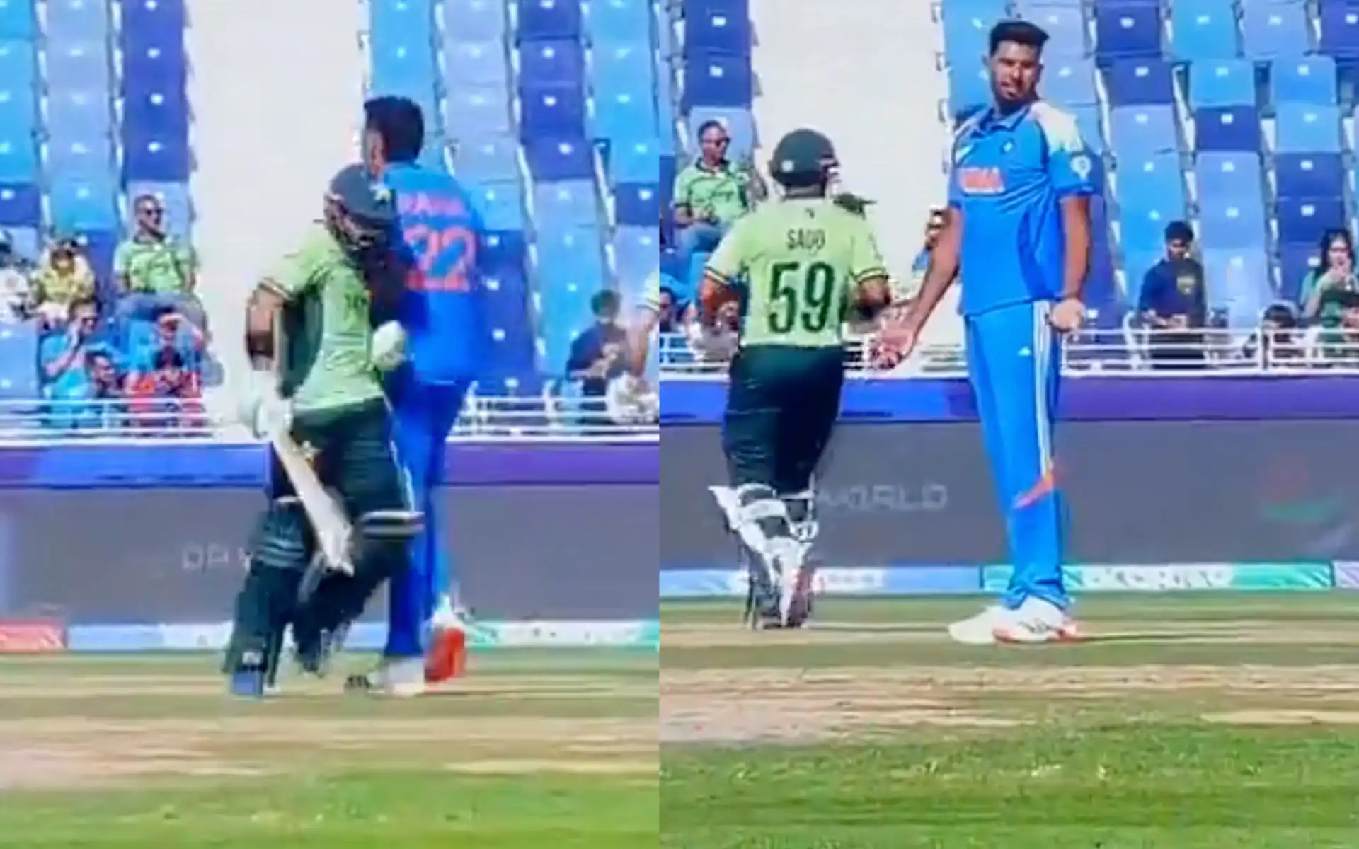 WATCH: Rizwan shoulder-bumps Rana in heated India-Pakistan Champions Trophy match