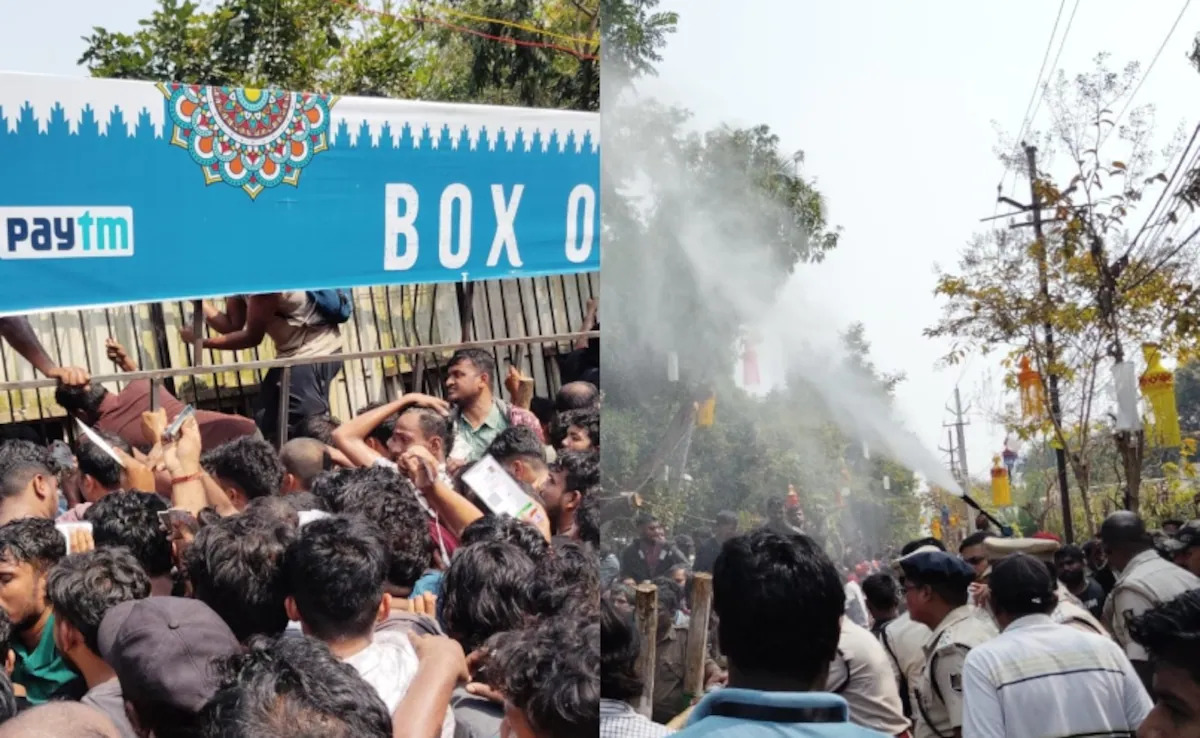 WATCH: Chaos in Barabati stadium as ticket rush sparks stampede-like situation ahead of Cuttack ODI