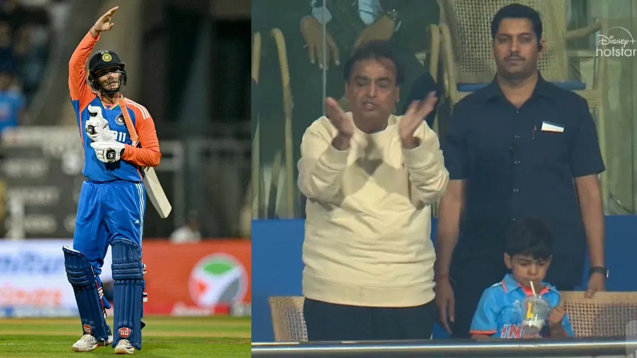 Watch: Billionaire Mukesh Ambani applauds Abhishek Sharma for Wankhede century vs England in 5th T20I