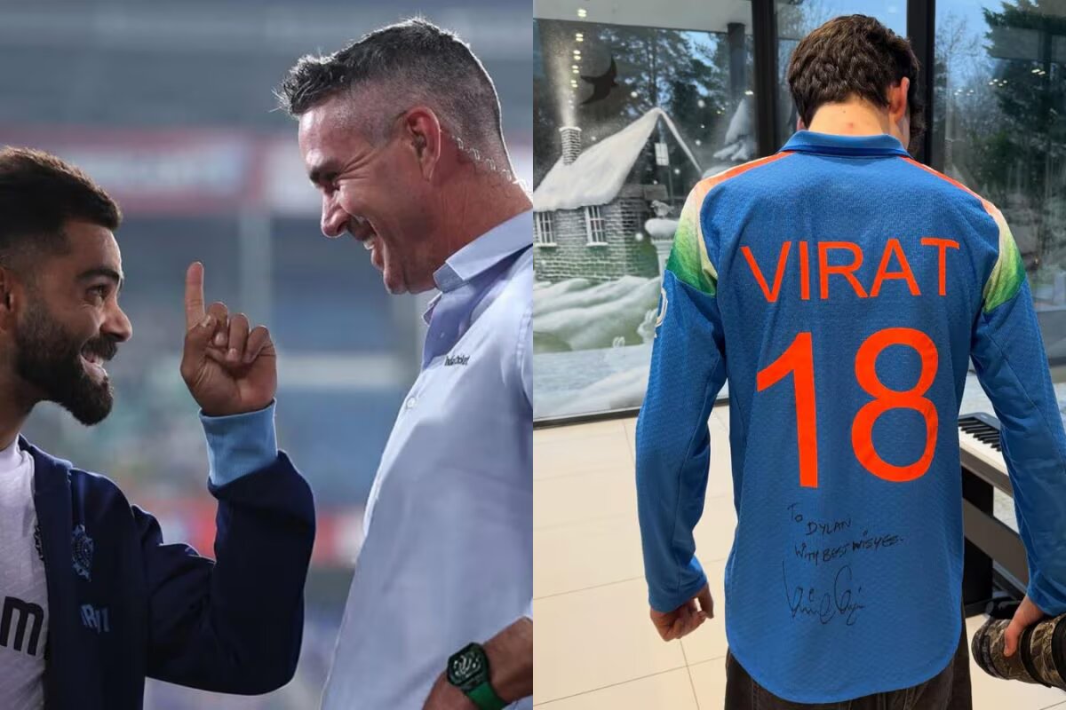 Virat Kohli gifts signed jersey to Kevin Pietersen's son, image goes viral