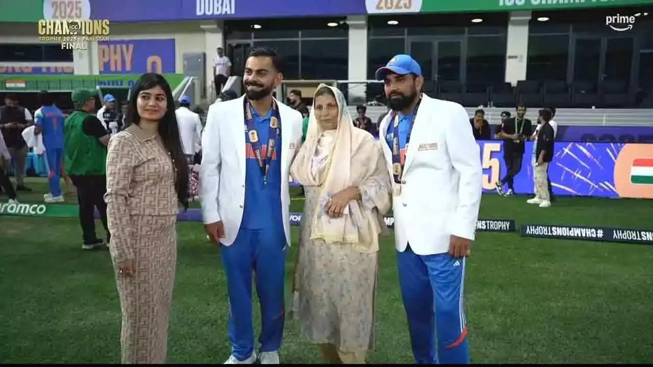Watch: Virat Kohli touches Mohammed Shami's mother's feet after Champions Trophy win