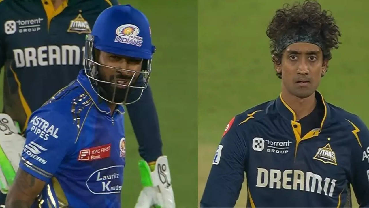 [WATCH] IPL 2025: Tempers flare as Hardik Pandya, Sai Kishore engage in spat during GT vs MI match