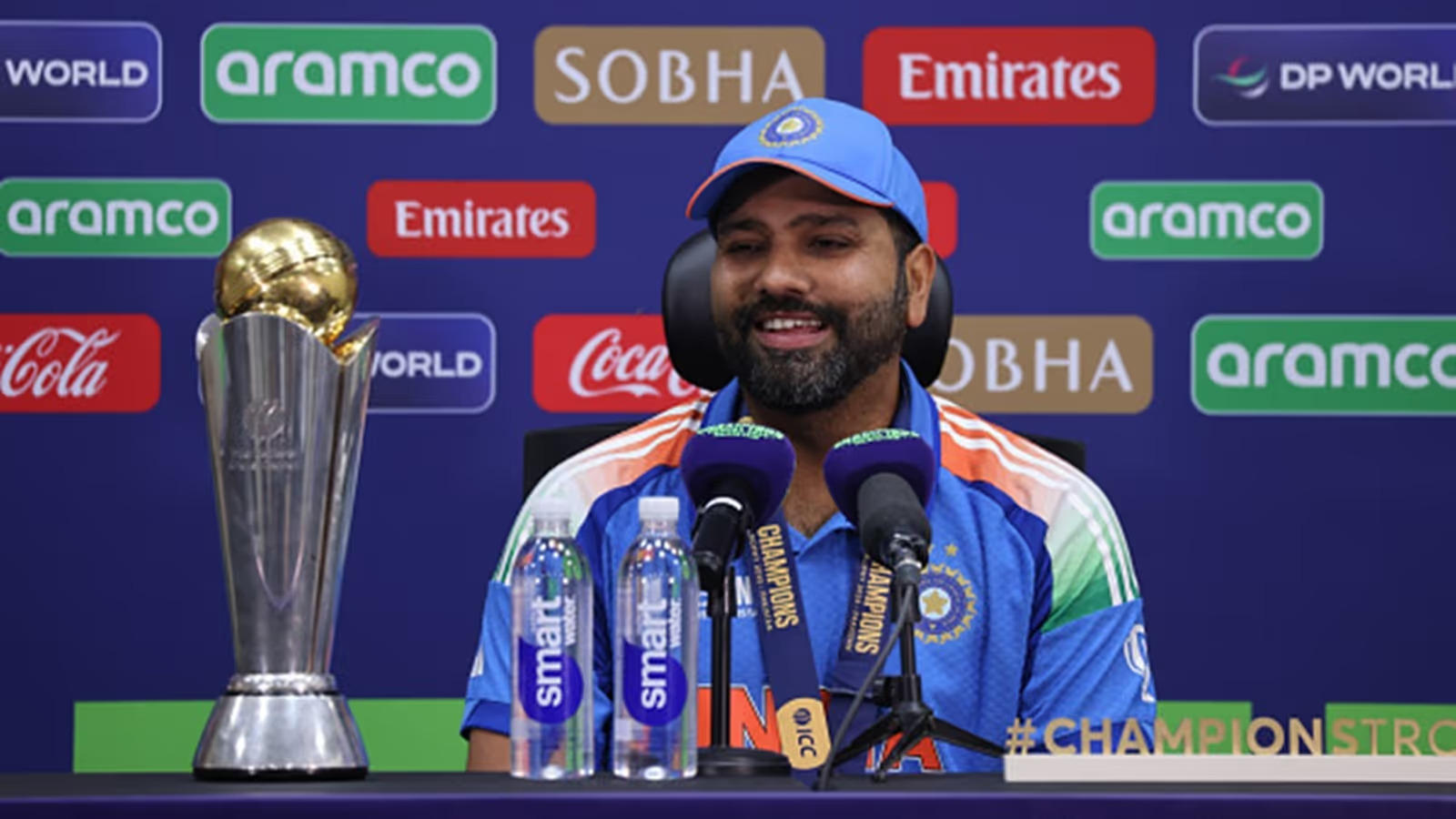 'Isme Koi Kami Nahi Hain'- Rohit Sharma frankly picks between World Cup and Champions Trophy wins