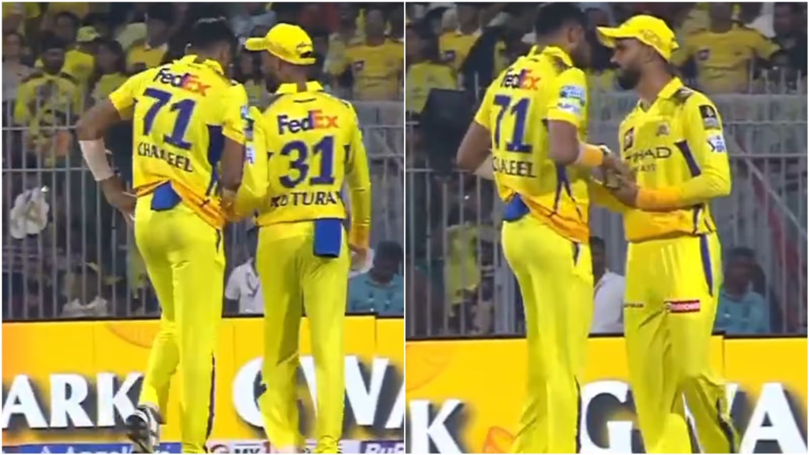 [WATCH] IPL 2025: CSK's Khaleel Ahmed hands over 'suspicious object' to Gaikwad, ball-tampering row erupts