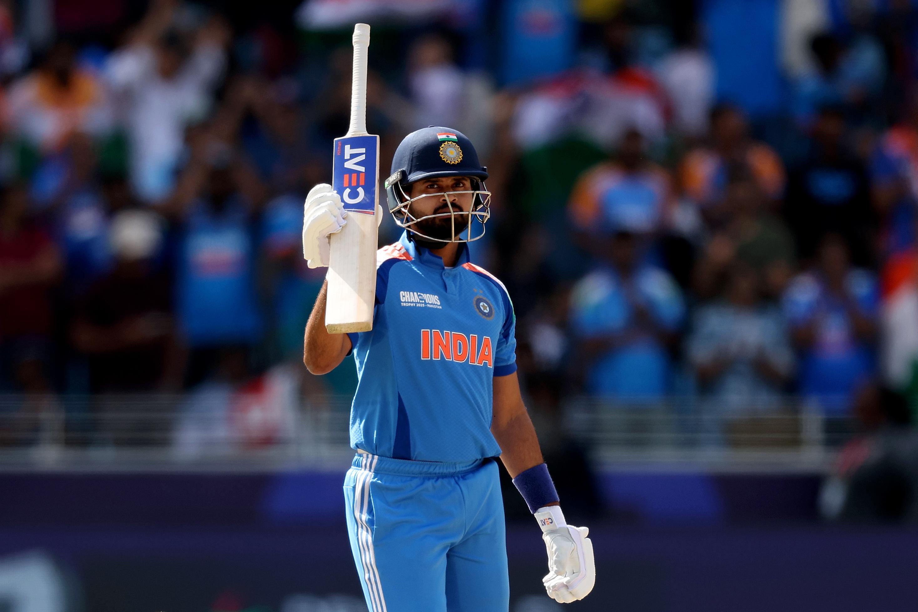 Watch: Shreyas Iyer's 'hitman' bat go viral during IND vs NZ Champions Trophy 2025 match