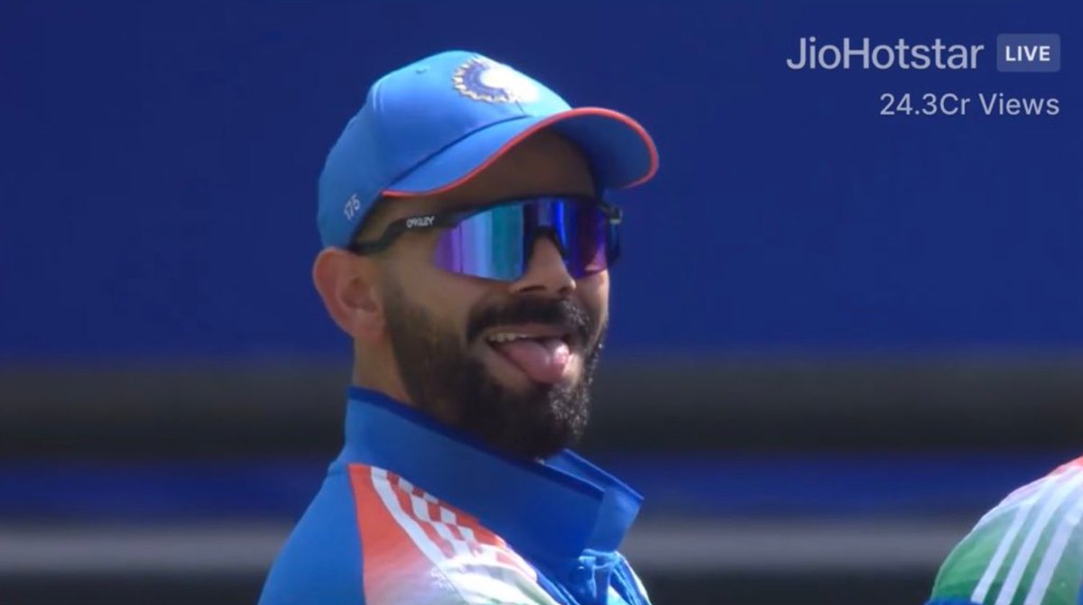 Champions Trophy 2025: Virat Kohli gives cheeky tongue as Ravindra Jadeja dismisses Tom Latham