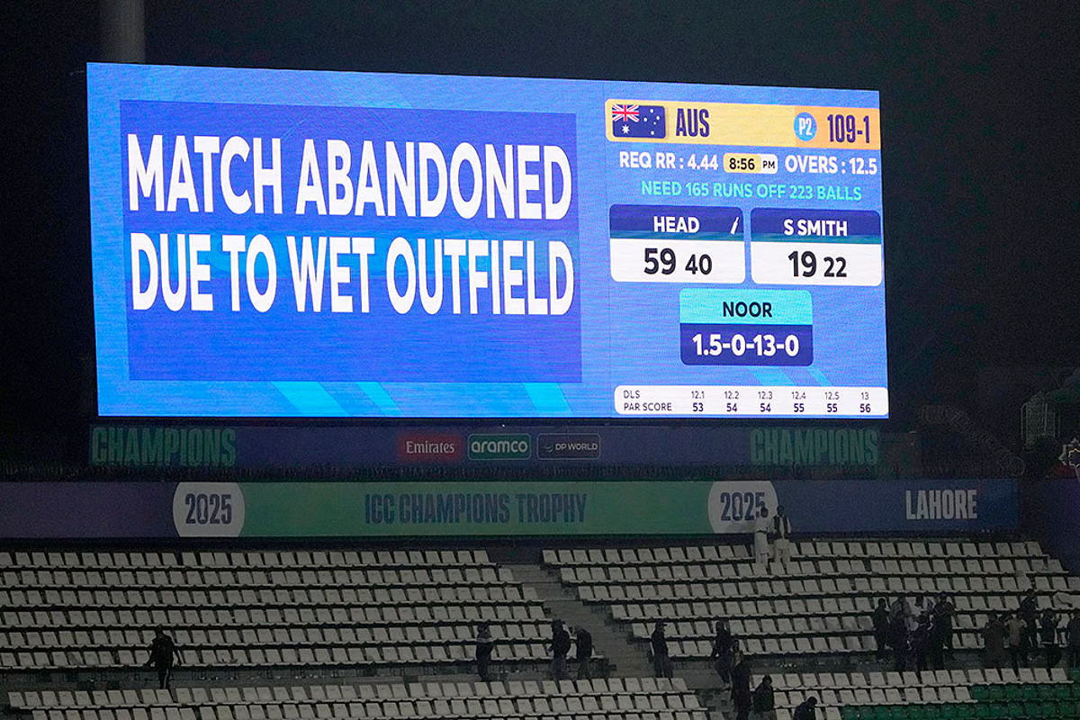 Champions Trophy 2025: Rain denies result in Afghanistan vs Australia tie