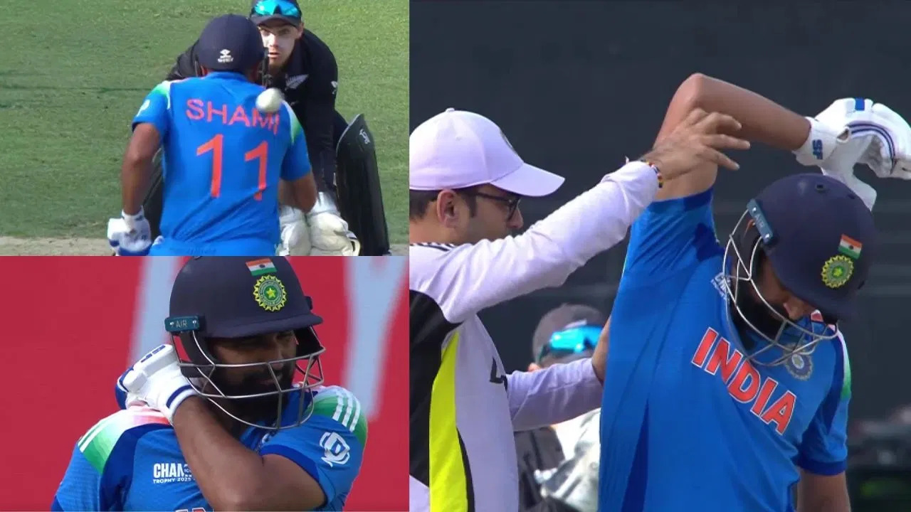 WATCH: Mohammed Shami injury scare as pacer gets hit in India's Champions Trophy 2025 clash with New Zealand