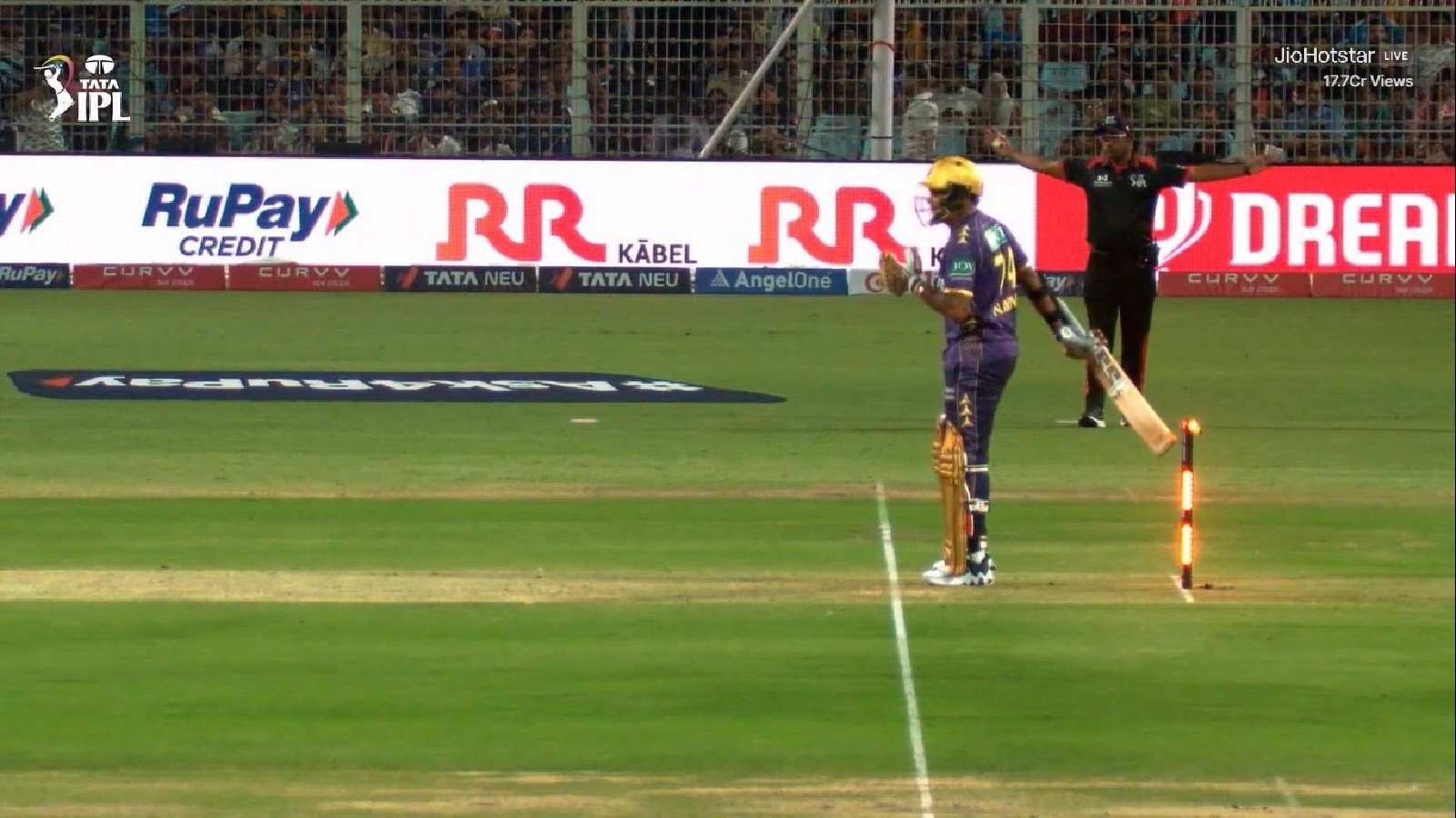 IPL 2025: Why was Sunil Narine not given 'hit wicket'? Explained