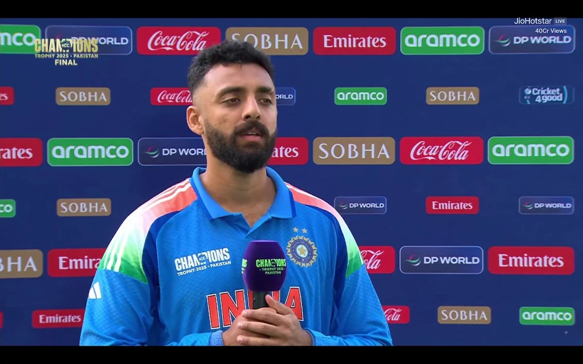 'Right foot is getting a little sore'- Varun Chakaravarthy on injury in 1st innings of Champions Trophy final