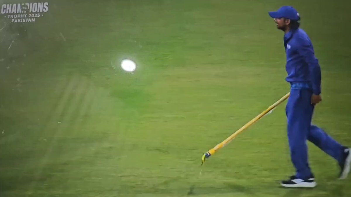 Ground staff slips off ground while drying off Lahore stadium in AFG vs AUS match, video goes viral