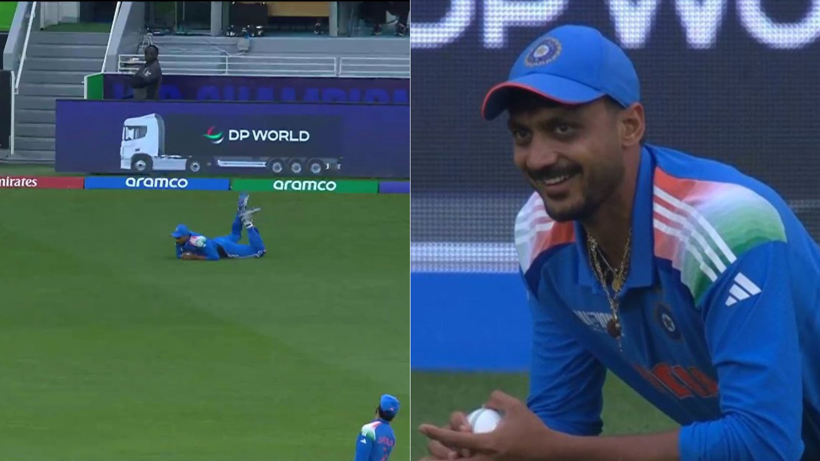 Watch: Axar Patel takes great diving catch as Hardik Pandya gets dangerous Rachin Ravindra