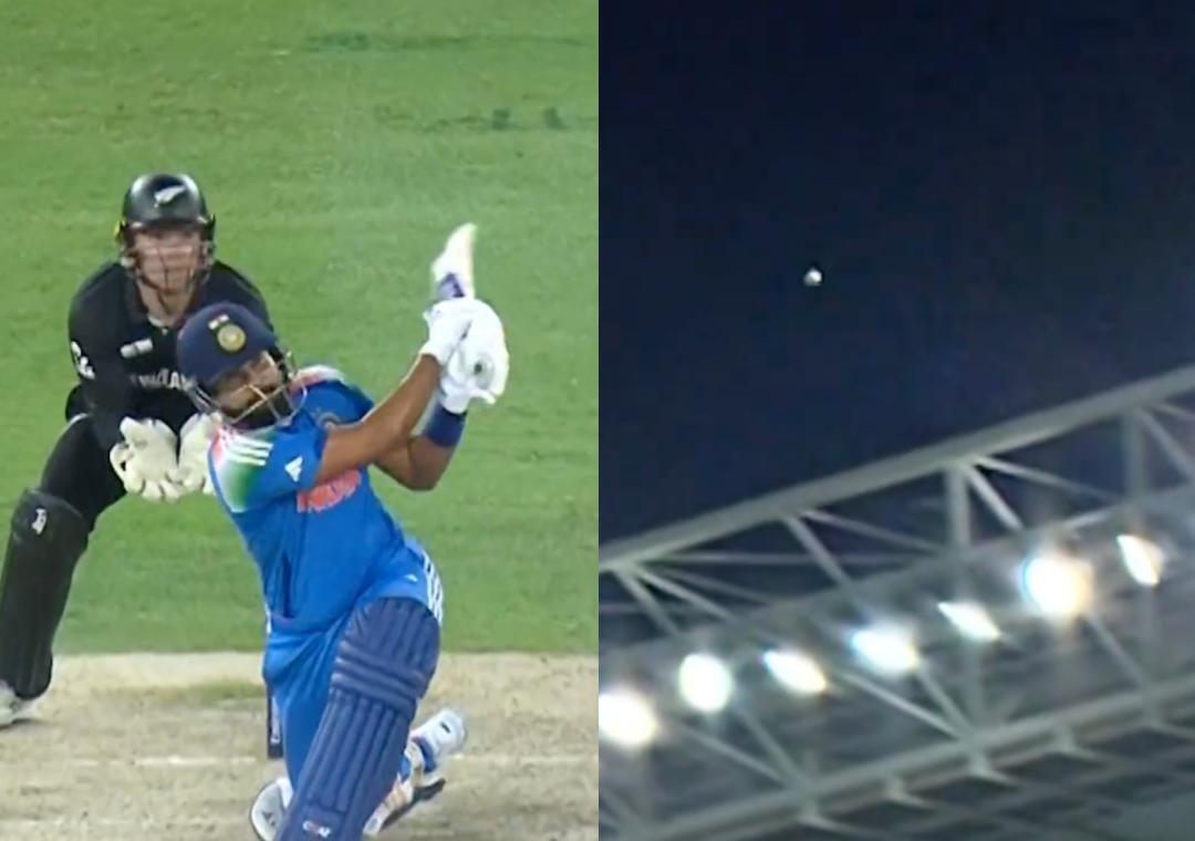 [Watch] Champions Trophy 2025: Shreyas Iyer breaks the shackles with 109-metre maximum off Glenn Phillips