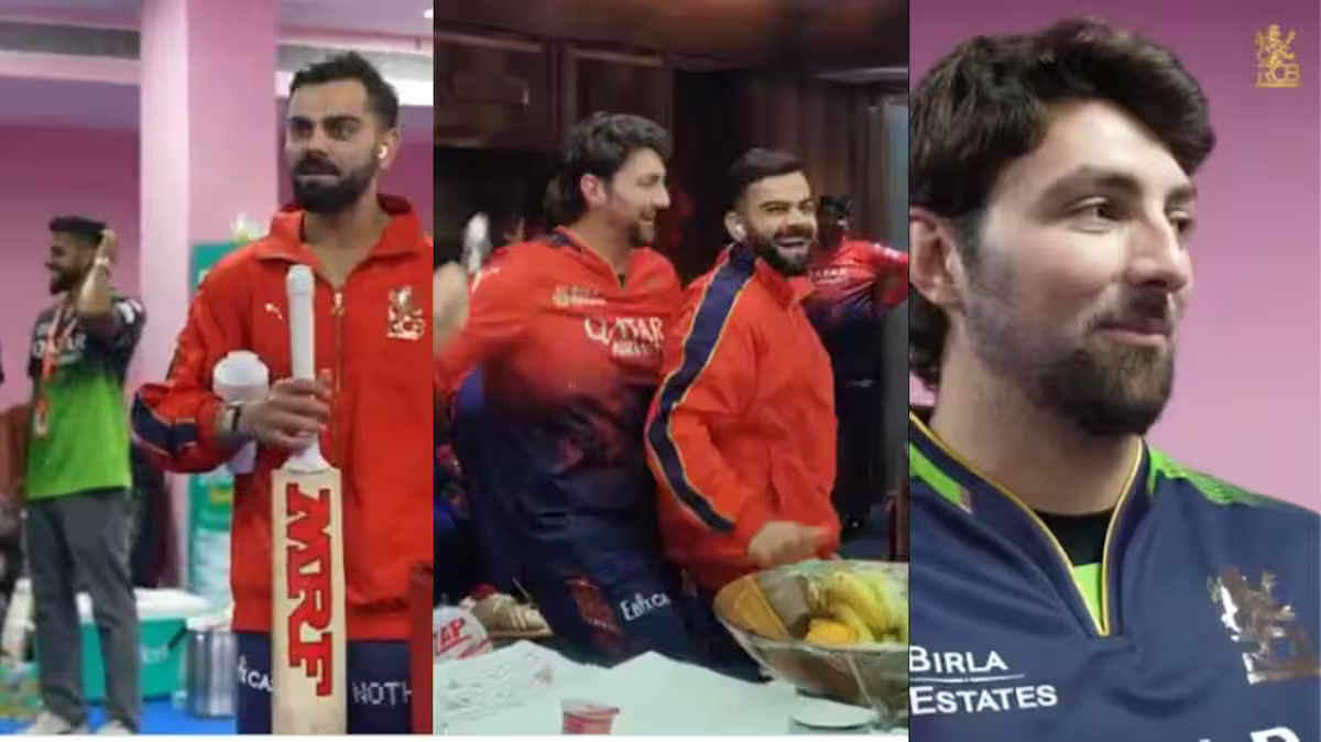 [WATCH] 'I didn't take your bat, I borrowed it' - Tim David pranks Virat Kohli inside RCB dressing room