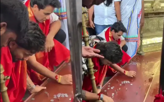 WATCH: Abhishek Sharma, Nitish Kumar Reddy offer prayers at Peddamma temple in Hyderabad before GT match