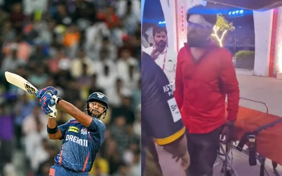 [WATCH]: Nicholas Pooran's six leaves fan bloodied after devastating strike; returns from hospital to celebrate LSG's win