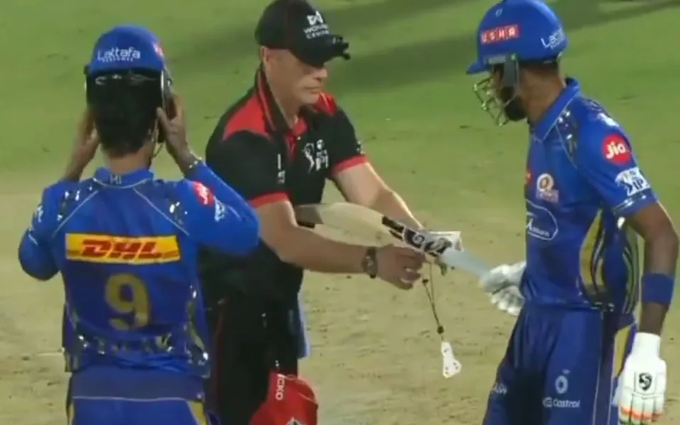 IPL 2025: Why umpires check Hardik Pandya's bat size during DC vs MI match?