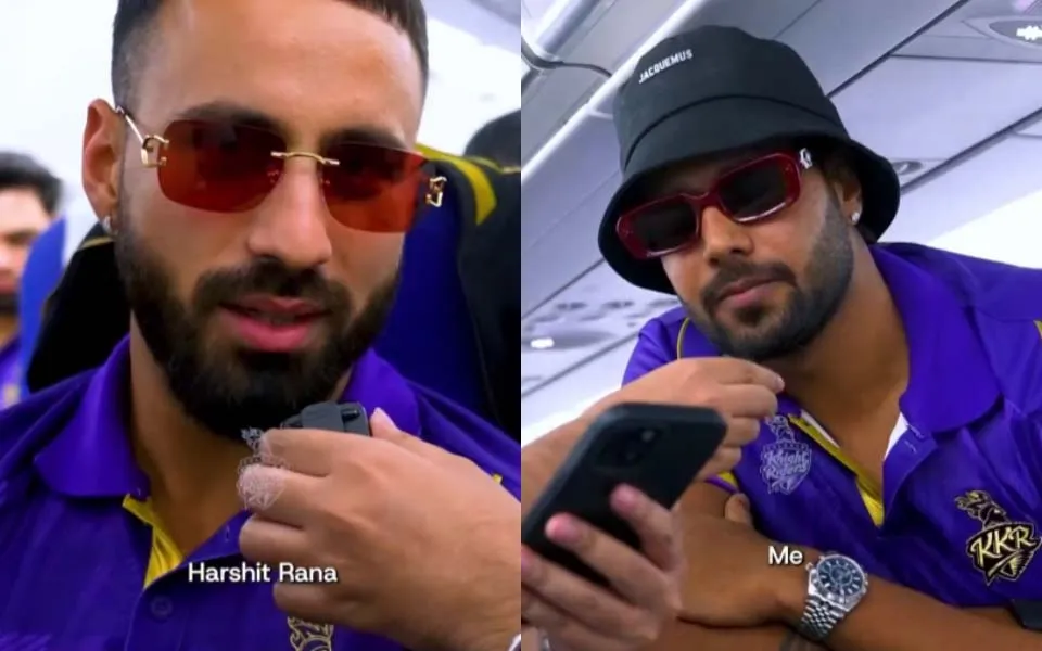 'Can't open Harshit Rana's browser' – Ramandeep and Vaibhav poke fun at fellow KKR star in flight en route Chandigarh