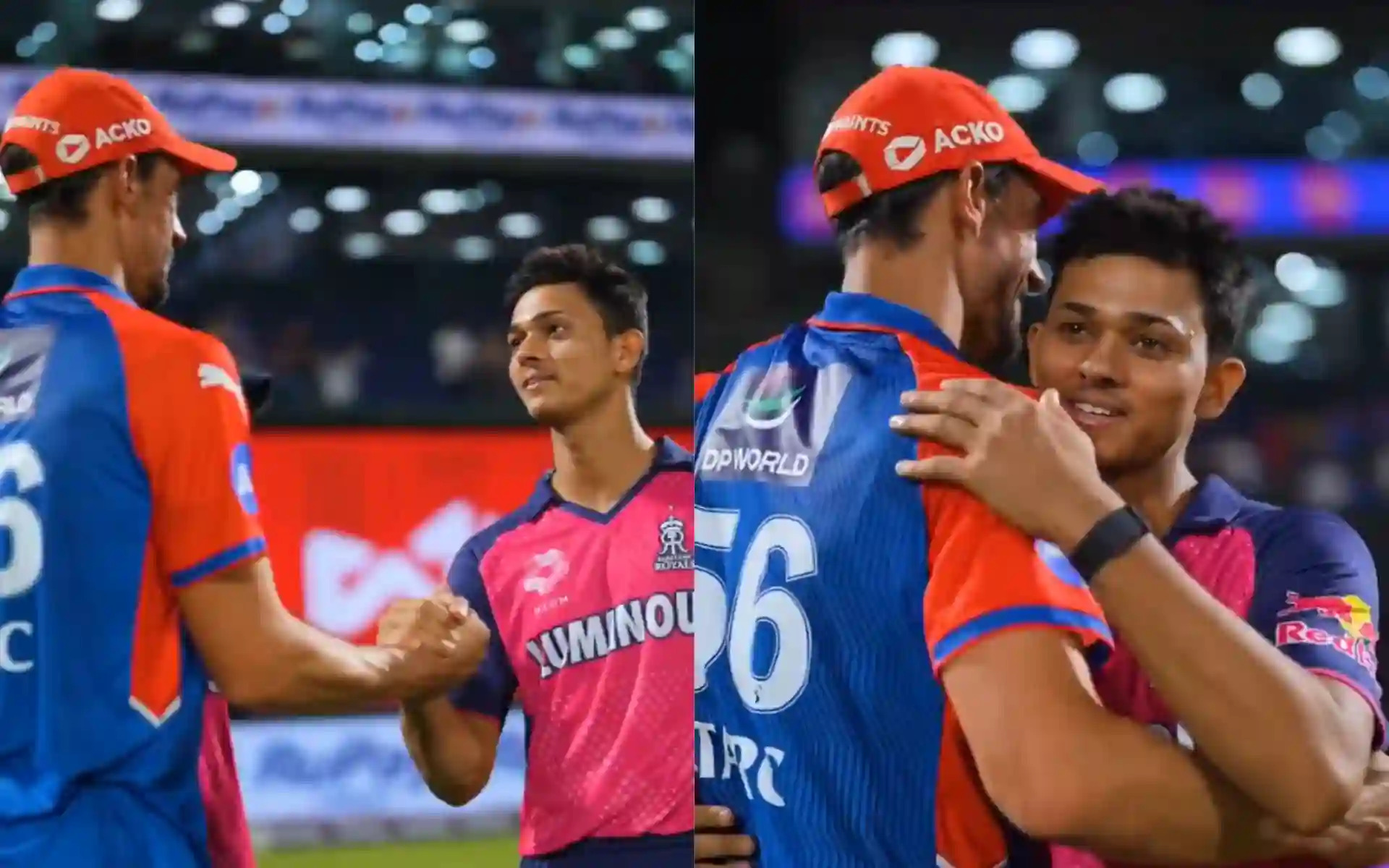 [WATCH] IPL 2025: Yashasvi Jaiswal ends fight with Mitchell Starc after DC vs RR clash praises him a 'legend'