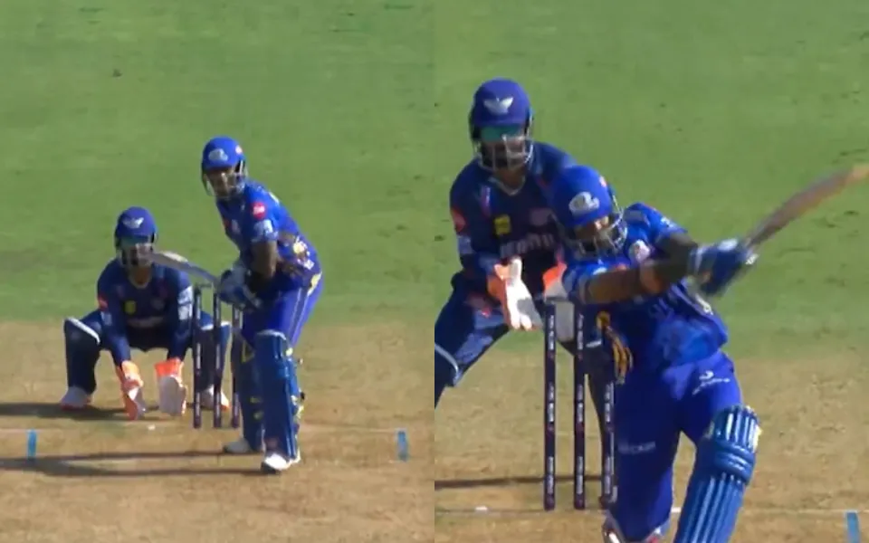 [Watch] IPL 2025: Suryakumar Yadav belts Ravi Bishnoi's googly for big six