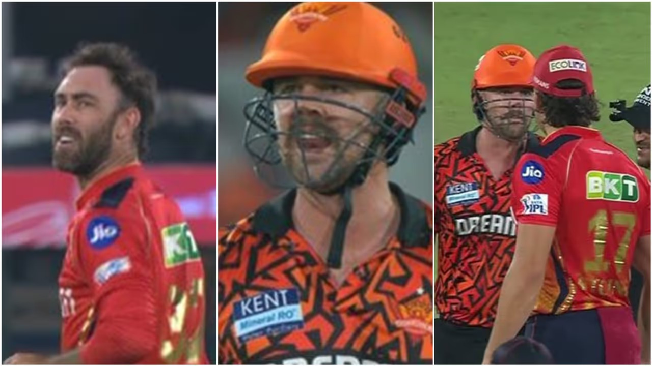 [WATCH] IPL 2025: Tempers flare as Travis Head, Glenn Maxwell clash during SRH's match vs PBKS